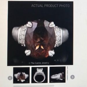 Judith Ripka Oval Smokey Quartz Ring